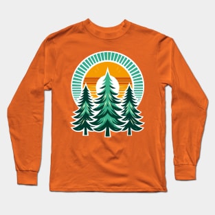 Pine tree forest Long Sleeve T-Shirt